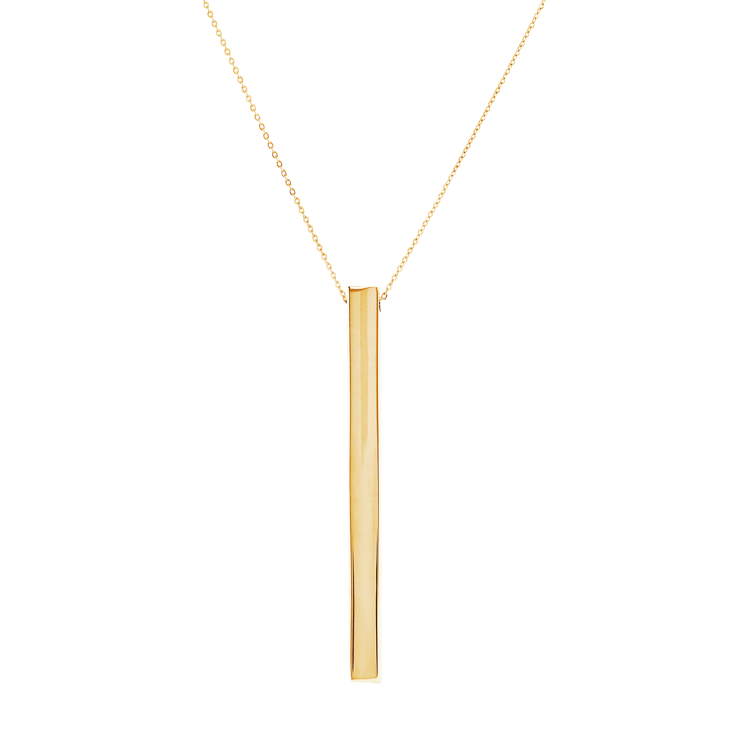 gold drop bar necklace