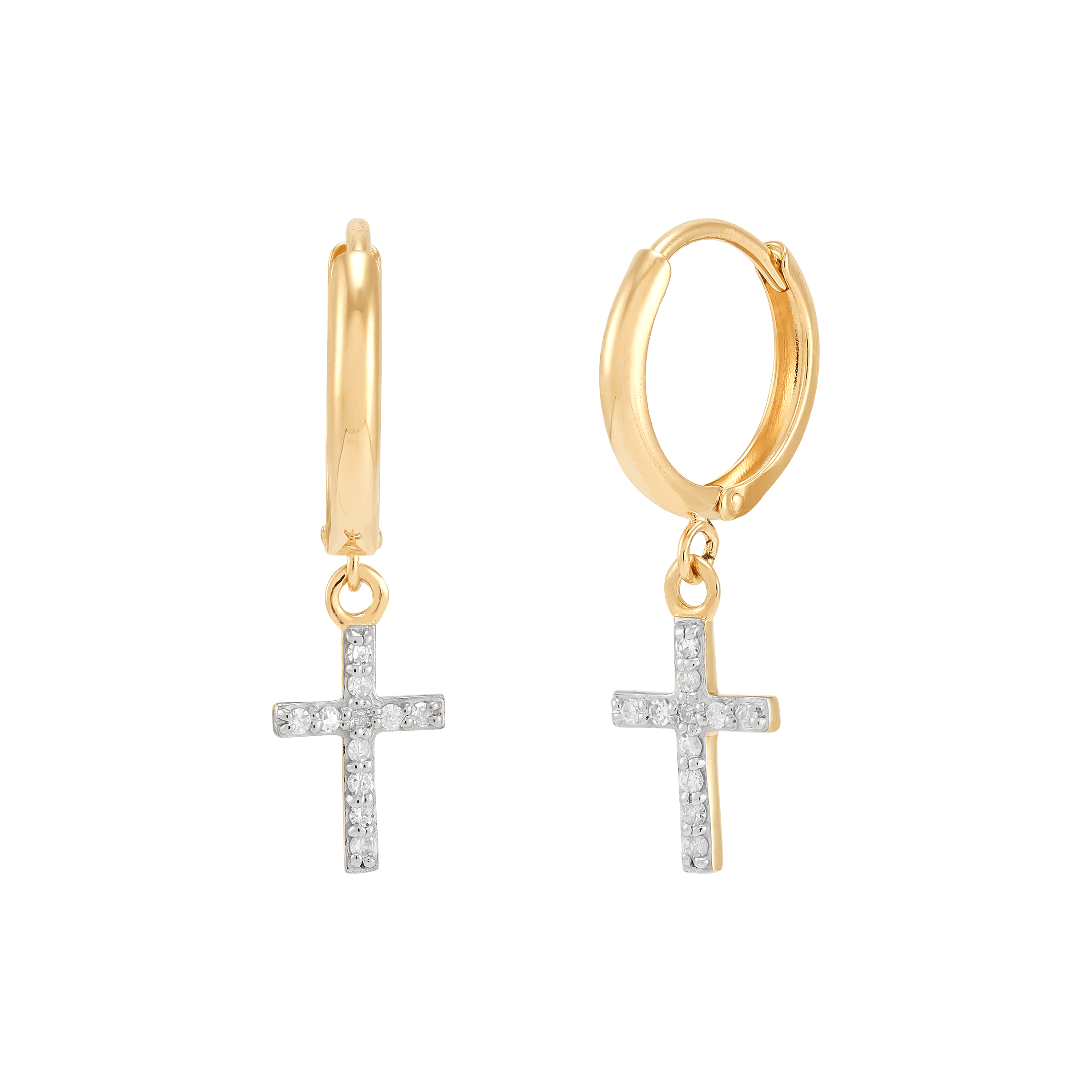 Vanessa Mooney - The Ellis Cross Earrings - Earrings - Gold / ...