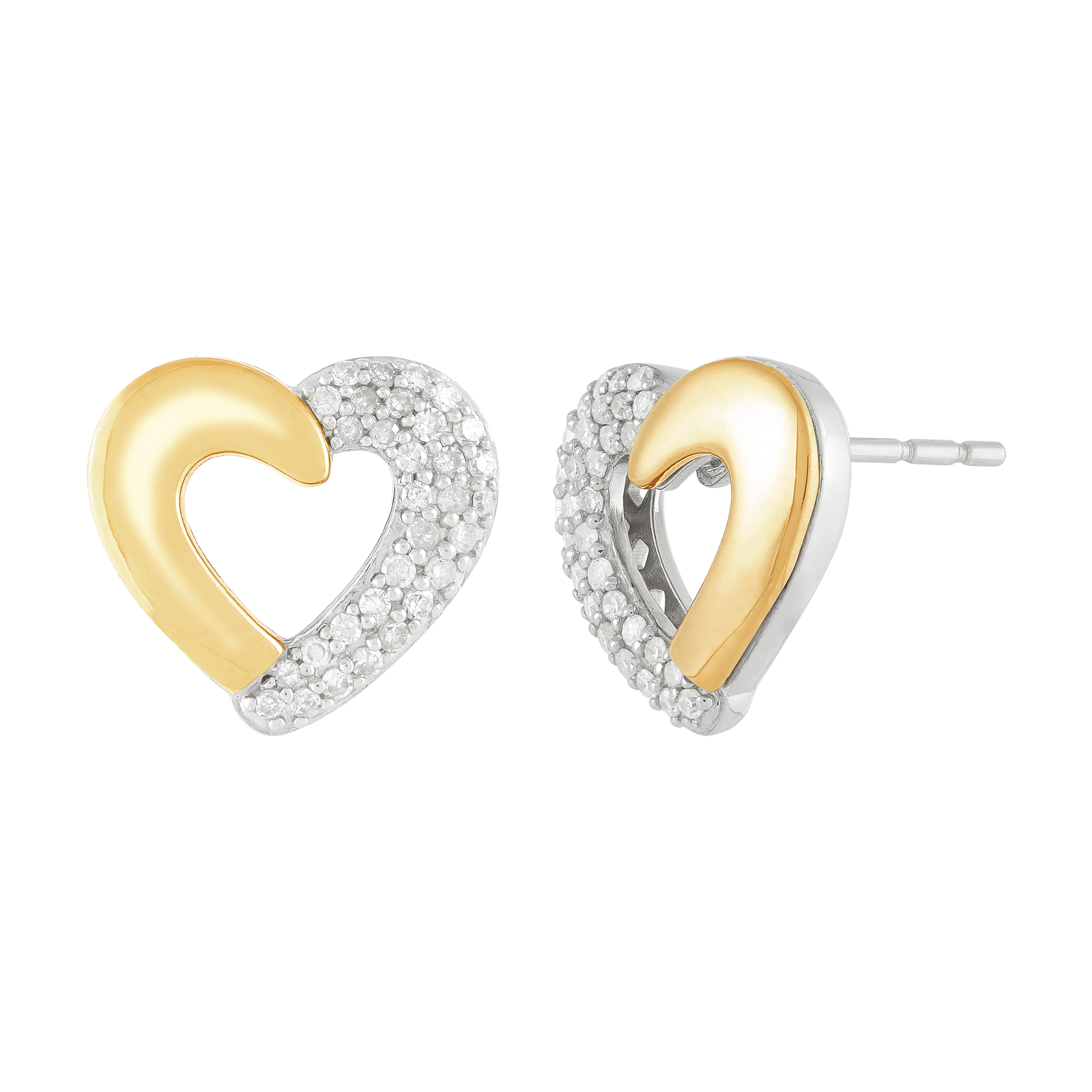 1/5 cttw Diamond Heart Stud Earrings Welry