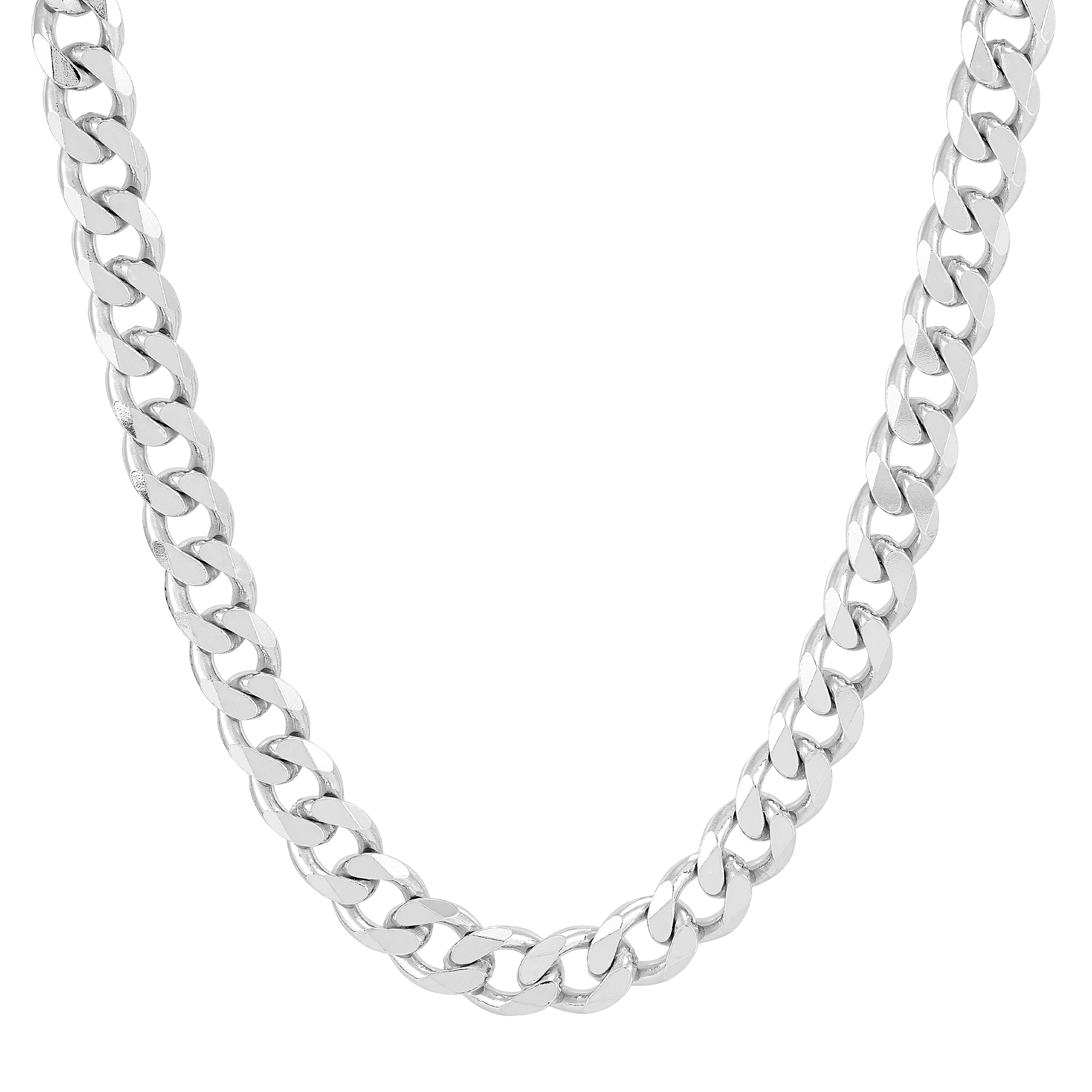 Men's 7.8mm Flat Curb Chain Necklace | Welry