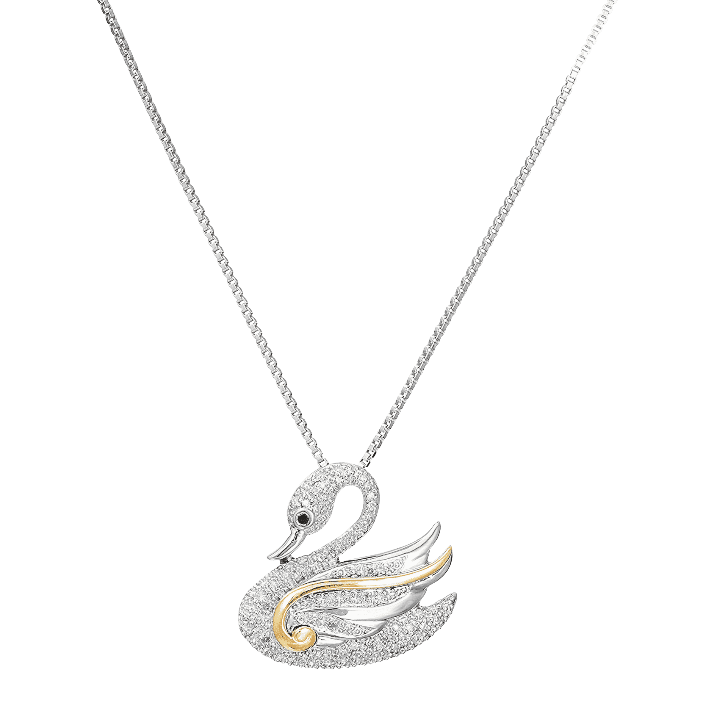Swarovski Dancing Swan Necklace, Blue, Rhodium Plated 5533397 | Swan  necklace, Necklace, Swarovski necklace