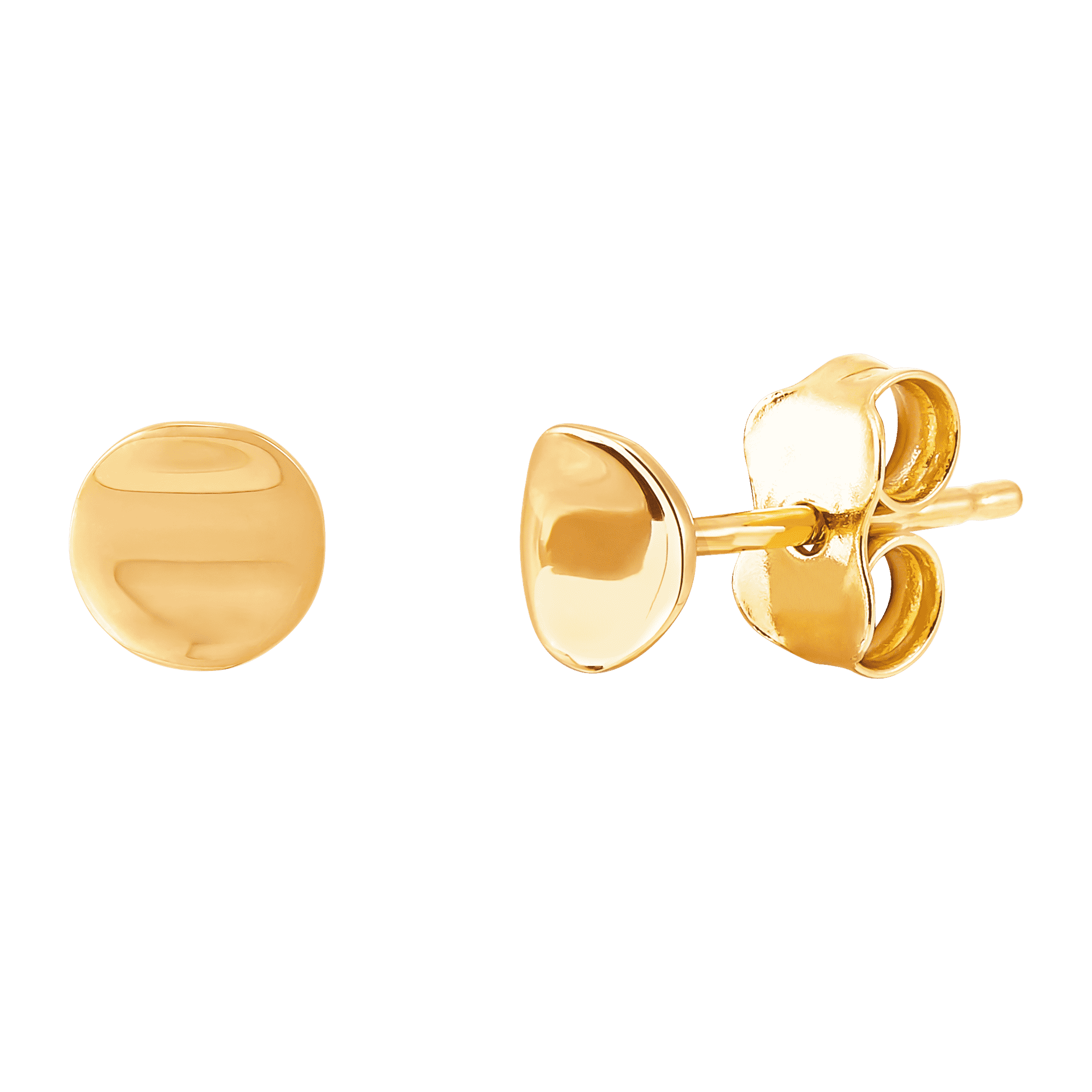 9ct Gold Twist & Polished Linked Circle Stud Earrings | Goldmark (AU)