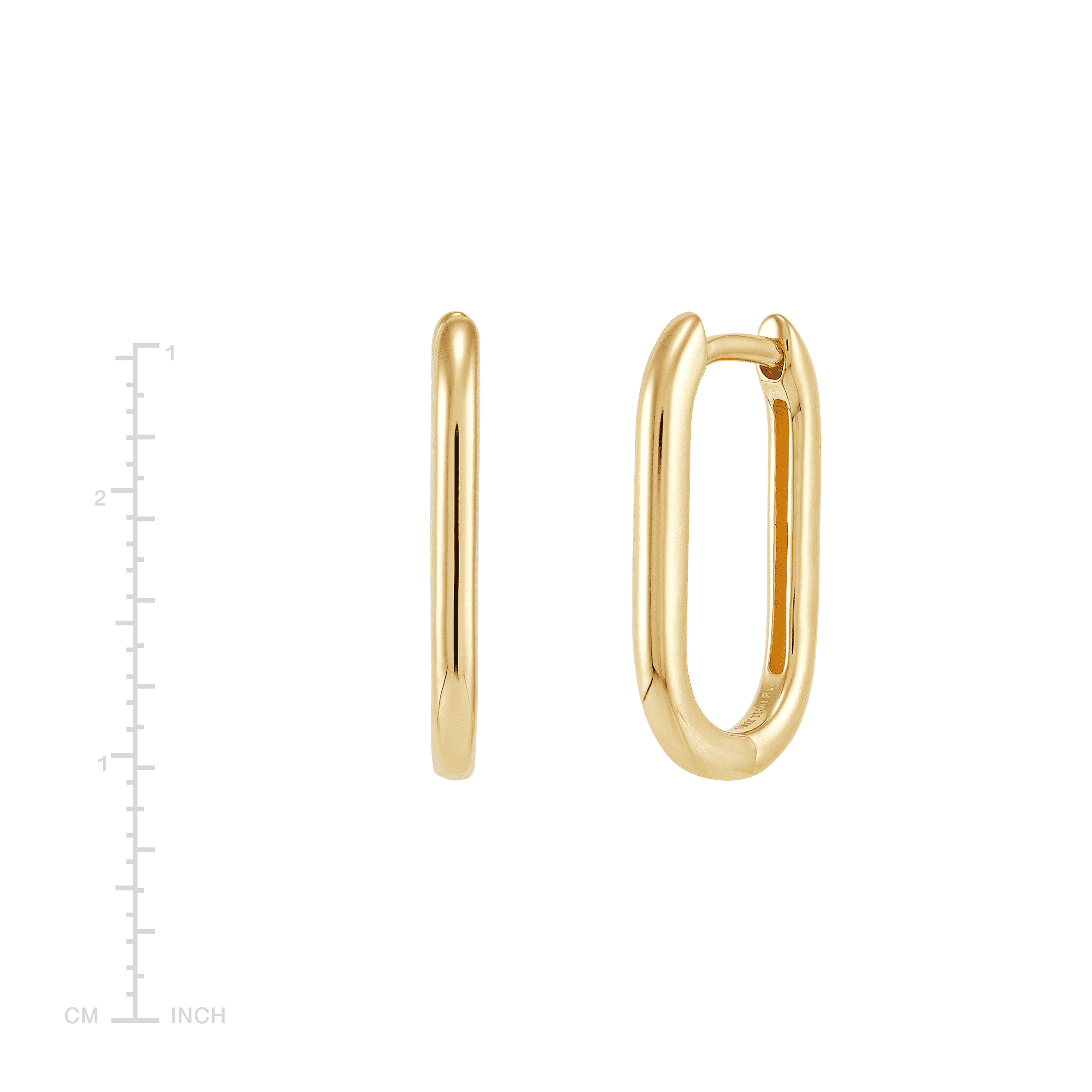 Hoop Earrings, Small Hoop Earrings, 14K White Gold Earrings 14K White Gold / 18mm